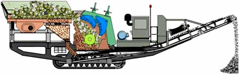 小型車載碎石機作業(yè)原理