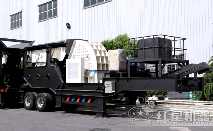 紅星重錘式車載石料加工機(jī)展示
